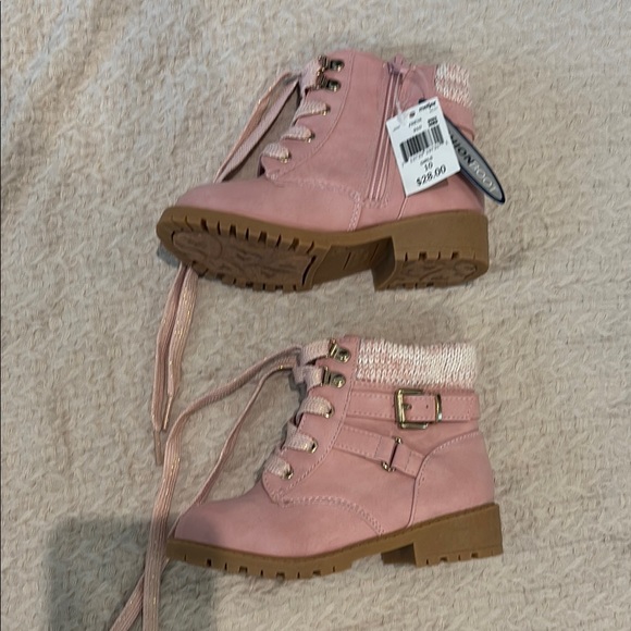Freya Other - Freya Pink Boots with Chunky Sole and Buckle